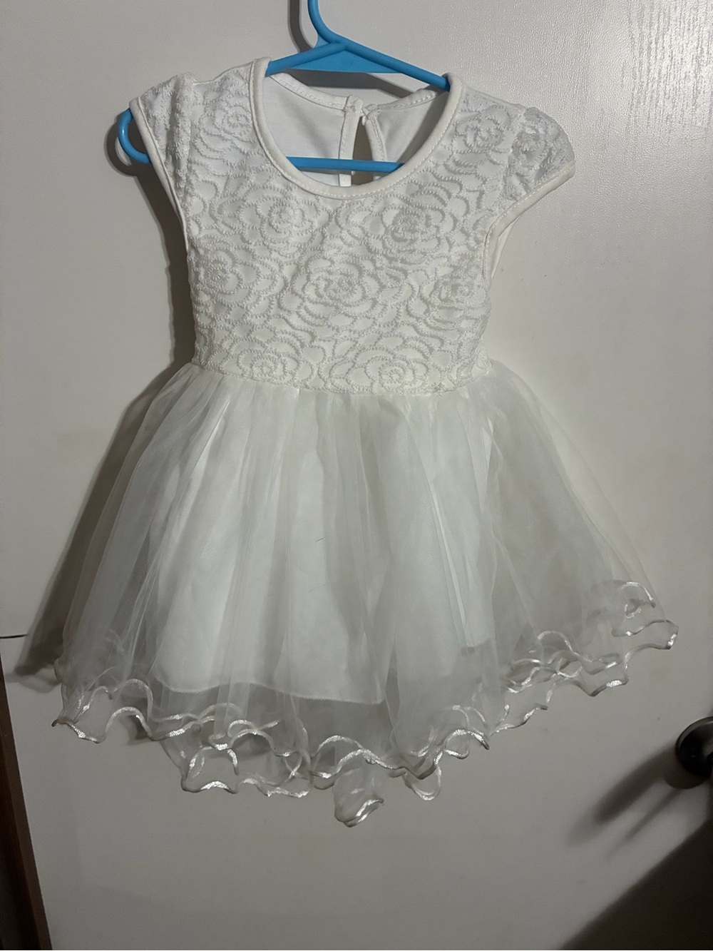 White Lace & Tulle Party Dress for Kids